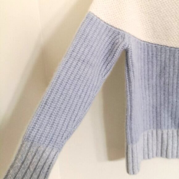 Like New Haven Well Within Cashmere Colorblock Yoke Sweater Chunky Knit Size L - Picture 5 of 9